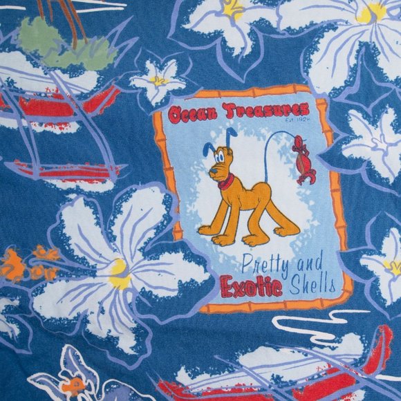 Disney Hawaiian Shirt, Men's Size XL, Blue w/ Fab 5 Characters, Hibiscus, Surf - Picture 4 of 6